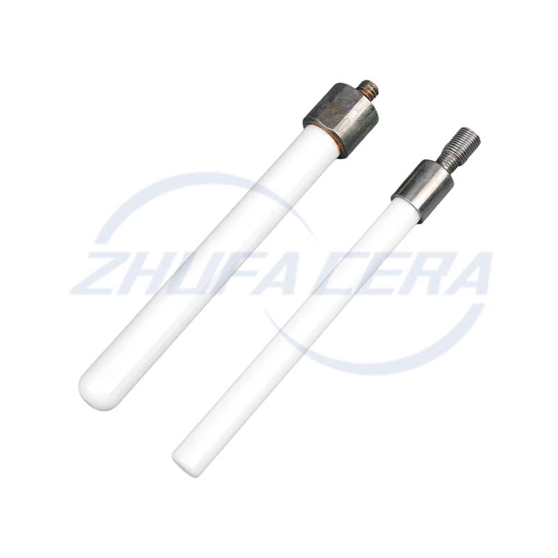 قضيب السيراميك الزركوني مع رأس معدني